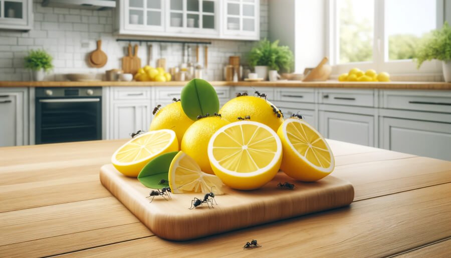 Fourmis dans la maison avec du citron