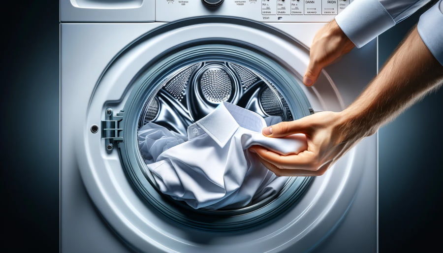 Vêtement dans une machine à laver