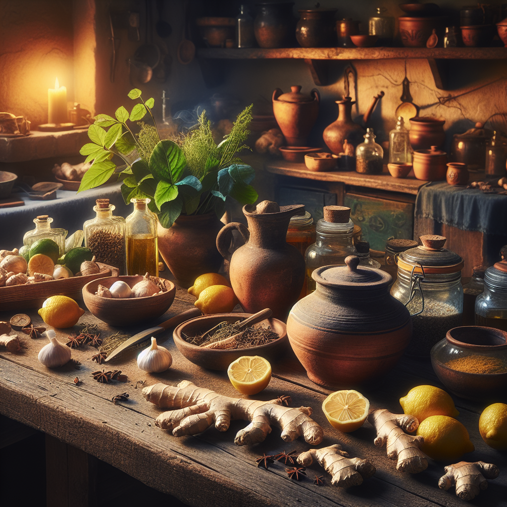 Ingrédients naturels dans une cuisine de grand-mère