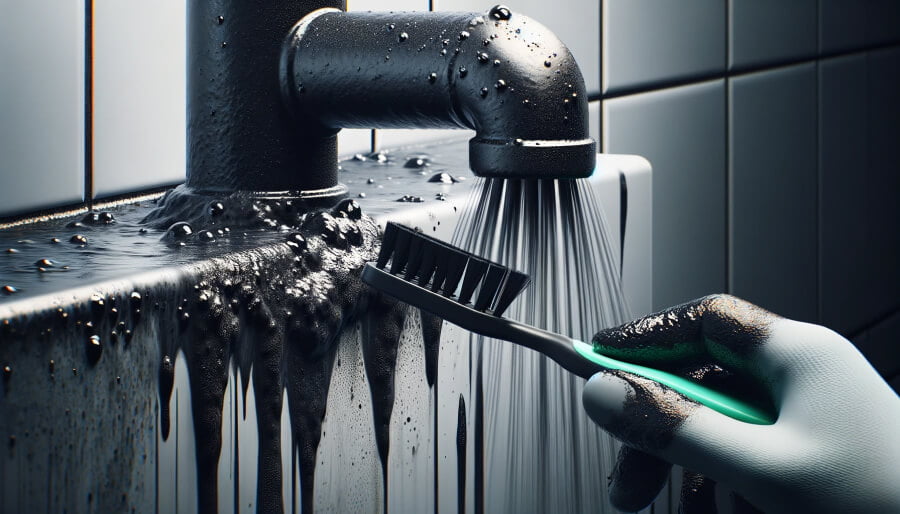 Utilisation du savon noir pour nettoyer les joints de salle de bain
