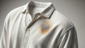Un vetement avec une tache de javel