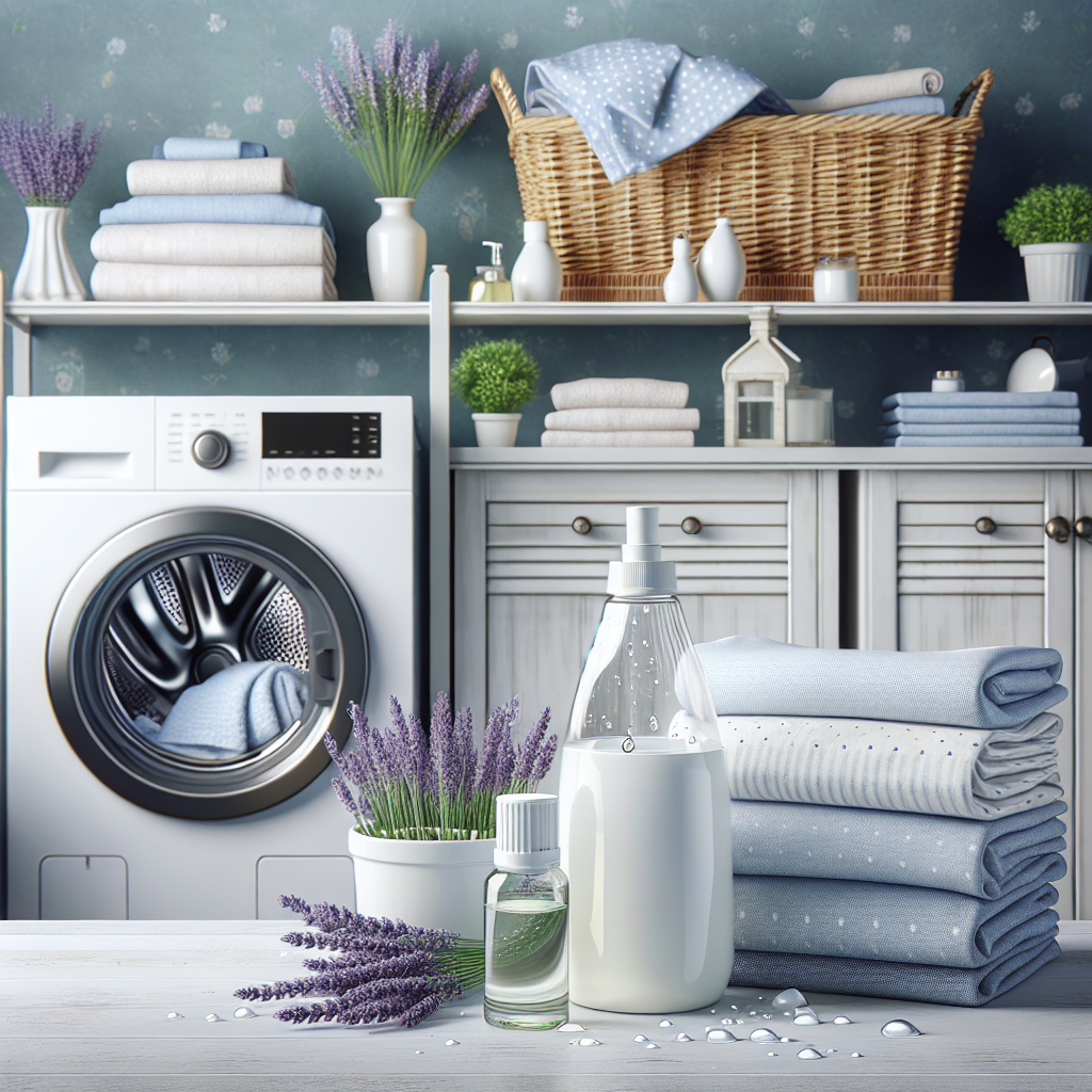 Linge frais et doux avec vinaigre blanc et huile essentielle de lavande.