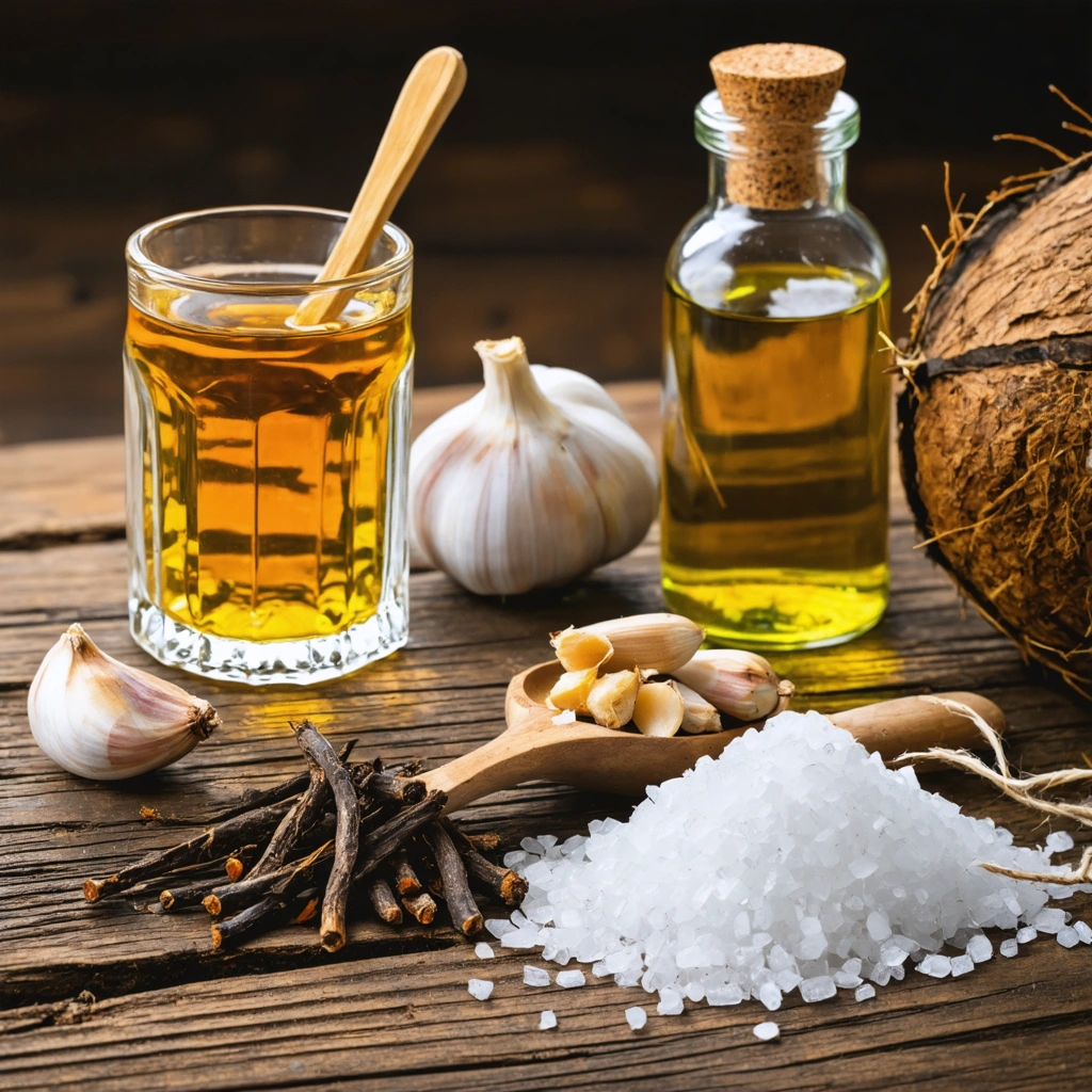 Des remèdes naturels comme le clou de girofle, de l'ail, un sachet de thé, de l'huile de coco et un bain de bouche au sel pour soulager les maux de dents.